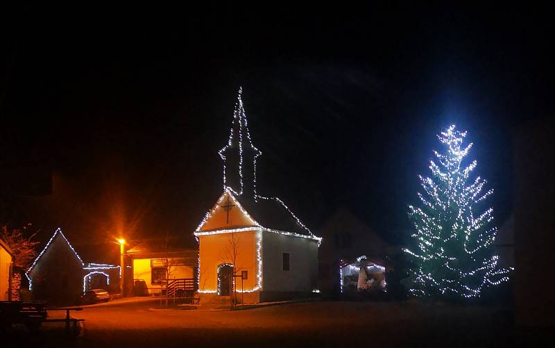 Vánoční strom v Čepicích.