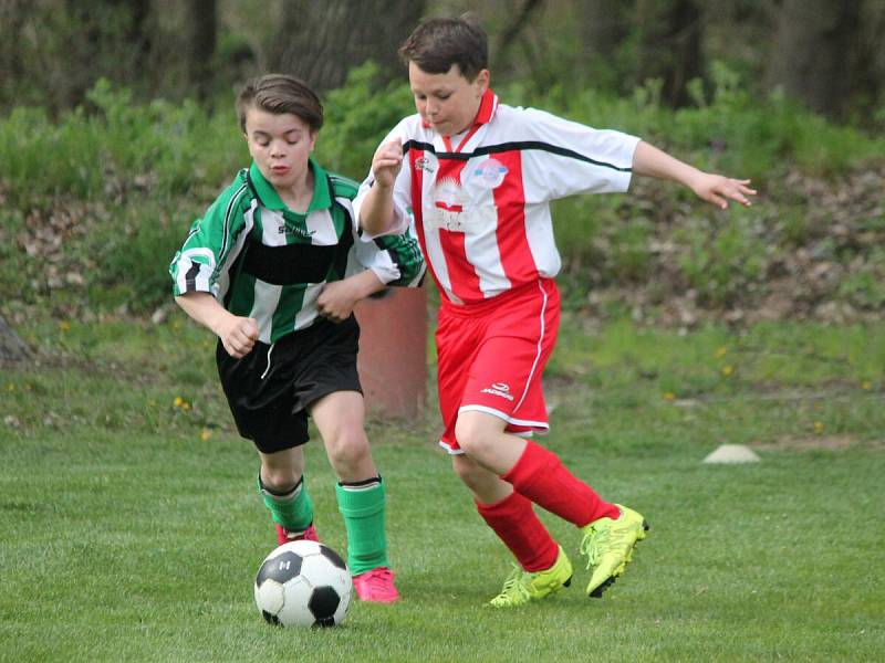 Okresní přebor mladších žáků: Kolinec (zelenobílé dresy) - Klatovy B 4:3