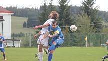 Fotbalisté TJ Sokol Měčín (na archivním snímku) porazili v pátém kole okresní III. třídy soupeře ze Železné Rudy vysoko 8:4.