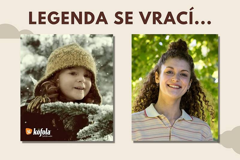 Sandra Flemrová, známá z legendární vánoční reklamy, se po bezmála 20 letech vrací na obrazovky. Opět propaguje Kofolu.