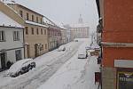 Zima v Plzeňském kraji v roce 2019. Sníh zasypal Klatovsko.