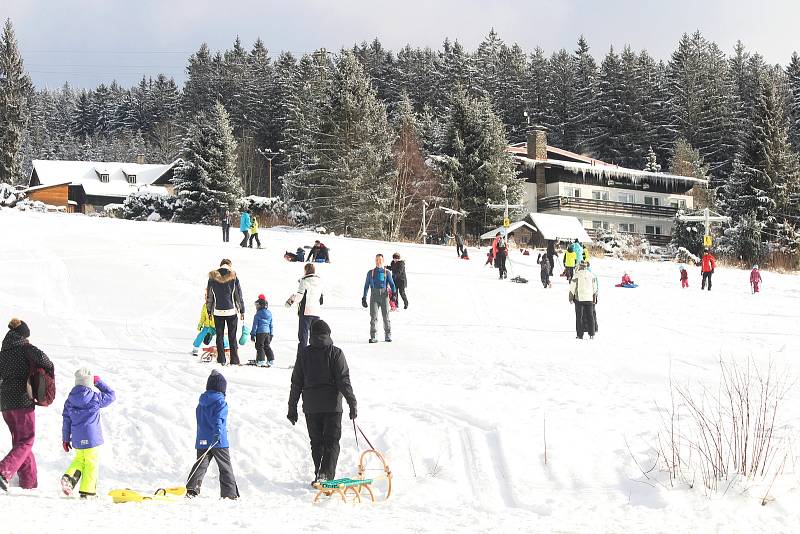 Šumava v sobotu 9. ledna.