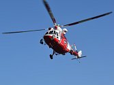 Záchranářský vrtulník musel letět v pátek odpoledne na Klatovsko.