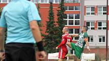 3. kolo FORTUNA divize A: FK Slavoj Český Krumlov - SK Klatovy 1898 (na snímku fotbalisté v červených dresech) 2:2 (1:2).