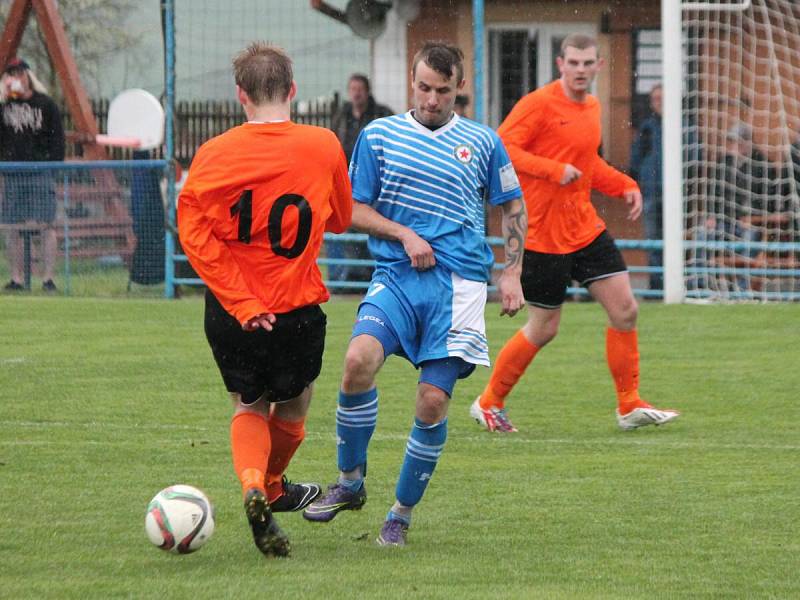 1. B třída: Měčín (modré dresy) - Chanovice 1:0