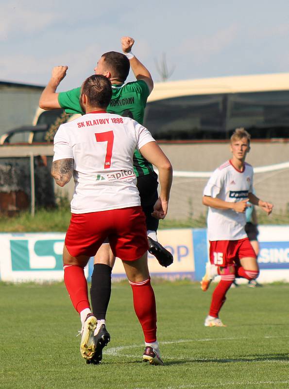 4. kolo divize A: SK Klatovy 1898 - FC Rokycany 2:0 (0:0).