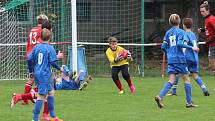 Fotbal, krajský přebor starších žáků: Luby - Tachov.