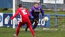 Česká divize žen, skupina C (10. kolo): SK Klatovy 1898 (na snímku fotbalistky v červených dresech) - TJ Calofrig Borovany 9:1 (3:1).