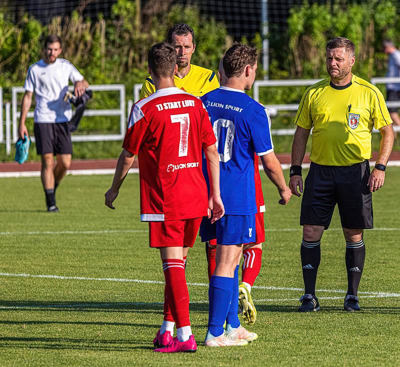 29. kolo I. A třídy: TJ Sušice (modří) - TJ Start Luby 6:1 (3:1).