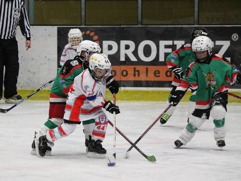 Minihokej 2. třídy 2016/2017: HC Klatovy (bílé dresy) - HC Domažlice 6:5