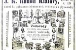 Dobový inzerát z klatovských novin z let 1900 - 1910