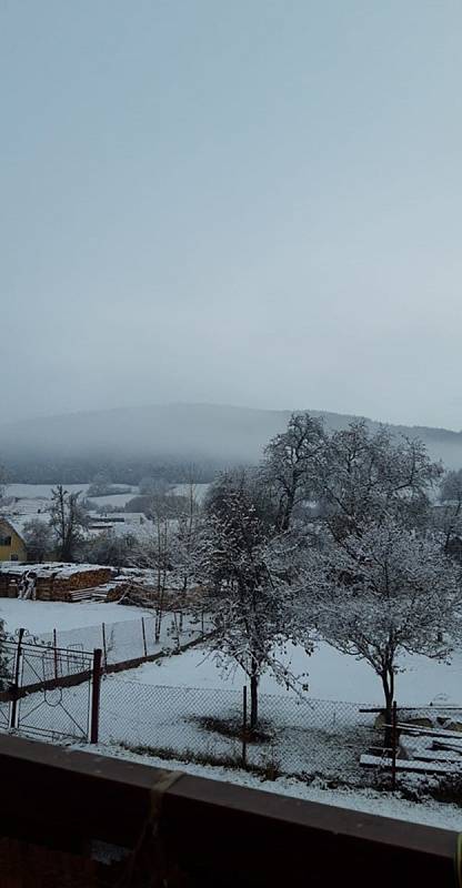 Sníh v Podmoklech.