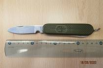 Nůž, který by použit při incidentu mezi kolegy.