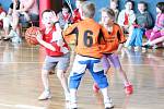 Basketbalový turnaj pro 1. a 2. třídy v Klatovech.