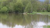 Zatopené louky v Dolanech a Svrčovci.