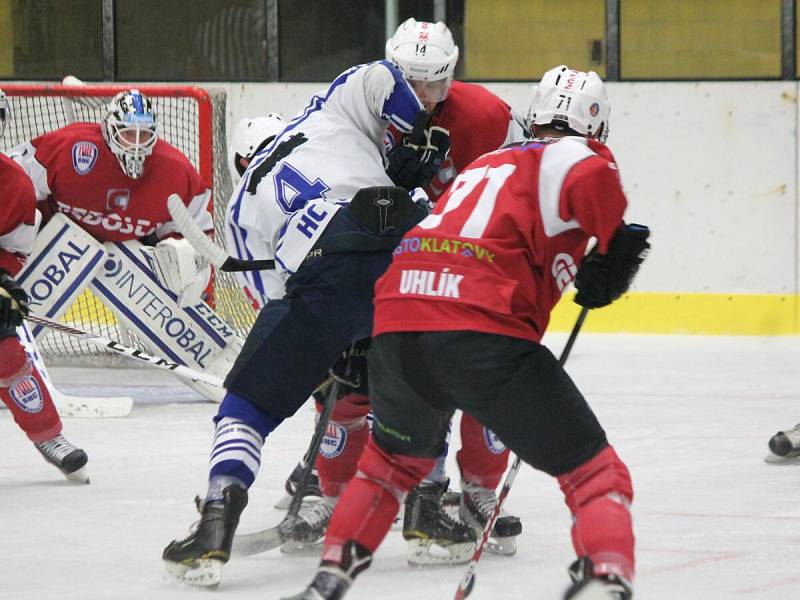 2. liga 2016/2017: SHC Klatovy (červené dresy) - HC Děčín 1:4