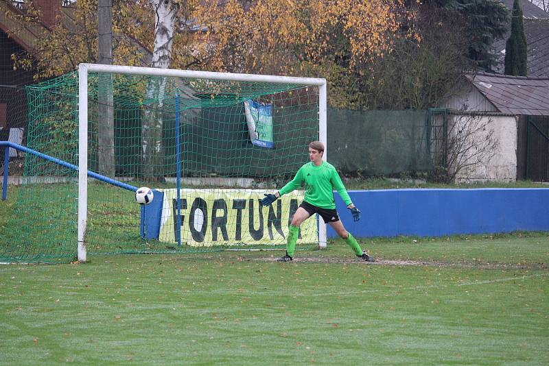 Klatovští dorostenci (na archivním snímku hráči v modrých dresech) porazili Strakonice. Devatenáctka uspěla 3:1, fotbalisté do 17 let dokonce 5:0.