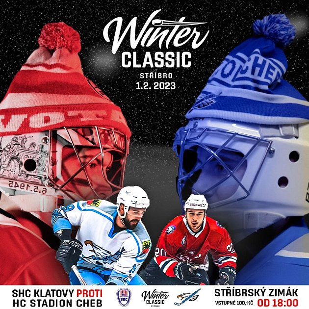 Hokejisté SHC Klatovy přivítají ve středu 1. února soupeře z HC Stadion Cheb pod širým nebem. Hrát se bude na stříbrském zimním stadionu.