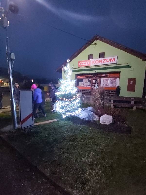 Vánoční strom ve Velkých Hydčicích