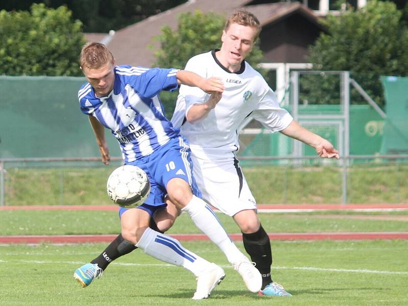 I. kolo Poháru České pošty: Sušice (v bílém) - Domažlice 1:5.