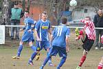 Krajský přebor mužů: Luby (v červeném) - Klatovy 0:3.