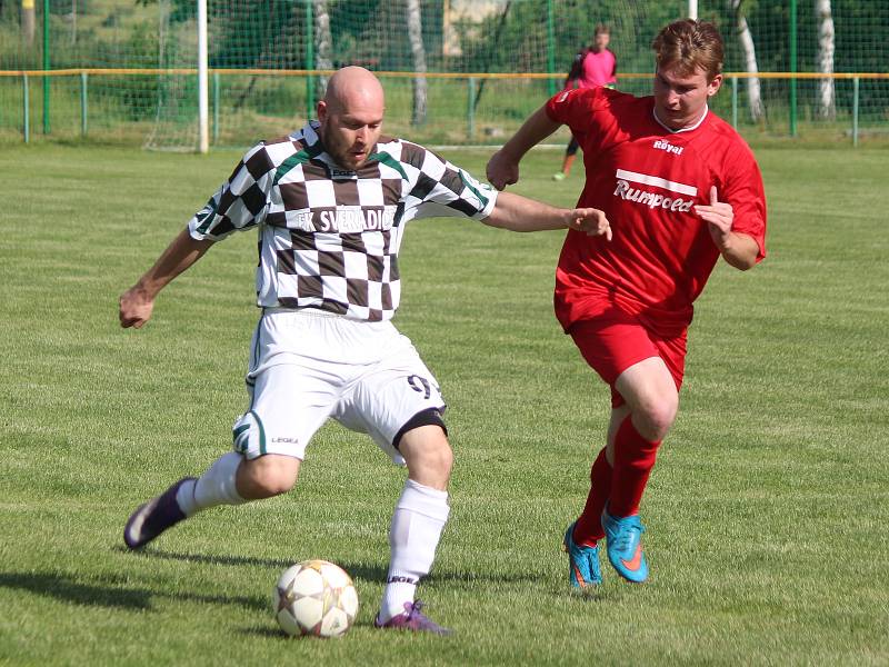 Zápas krajského fotbalového přeboru mužů Svéradice (černobílí) - Rokycany B.