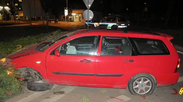 Nehoda opilého řidiče u Klatovské nemocnice.