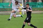 Zápas Fortuna divize skupiny A TJ Sušice (bílí) vs. MFK Dobříš. Výsledek 1:3.