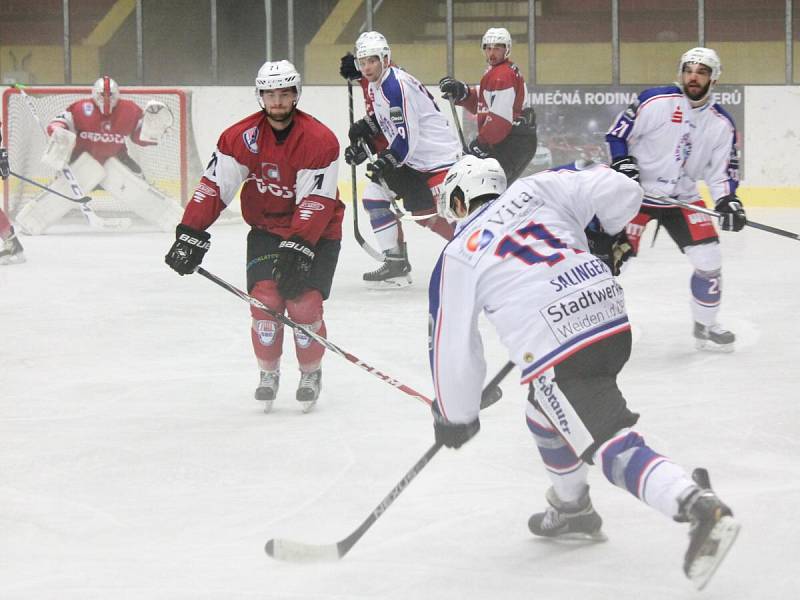 Přípravný zápas 2016: SHC Klatovy (červené dresy) - 1. EV Weiden 7:1