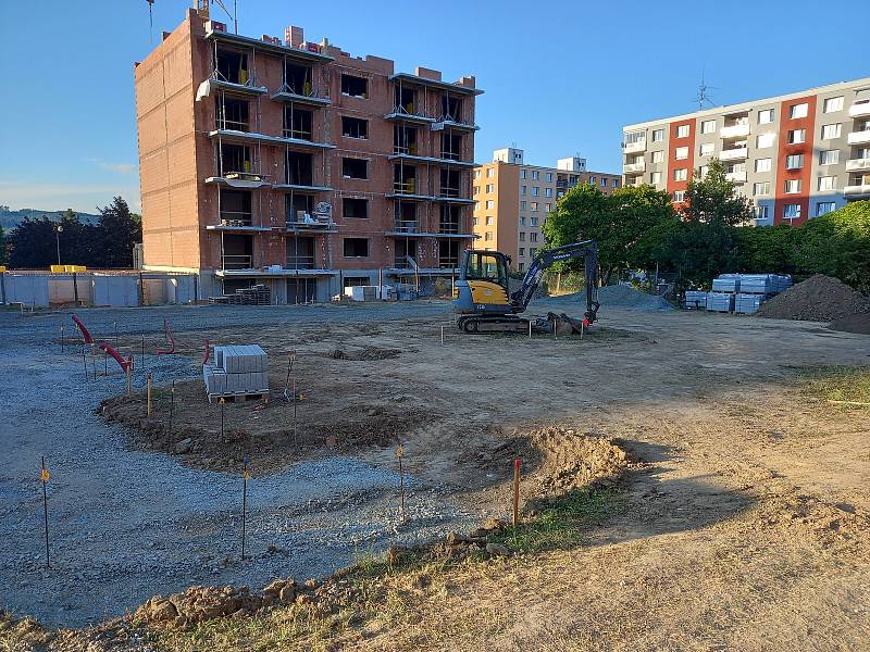 Výstavba nového dopravního hřiště v Klatovech.