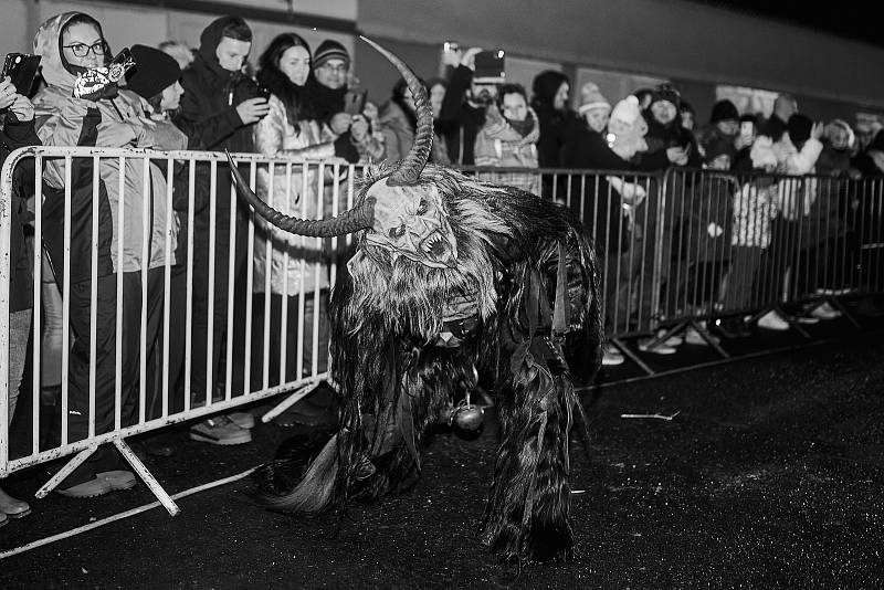 Krampusové v Klatovech - největší pekelná show na západě Čech se odehrála v sobotu 3. prosince večer. Desítky hrůzu nahánějících čertisek původem z rakouských Alp děsily malé i některé větší návštěvníky, kterých se sešlo opravdu mnoho.