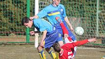 1. A třída: Luby (v červeném) - Nepomuk 1:0.