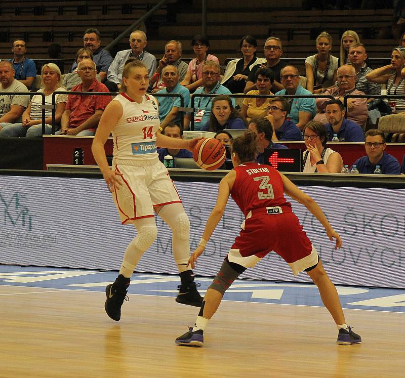 ME U20 v basketbalu: Česko (v bílém) vs. Rusko