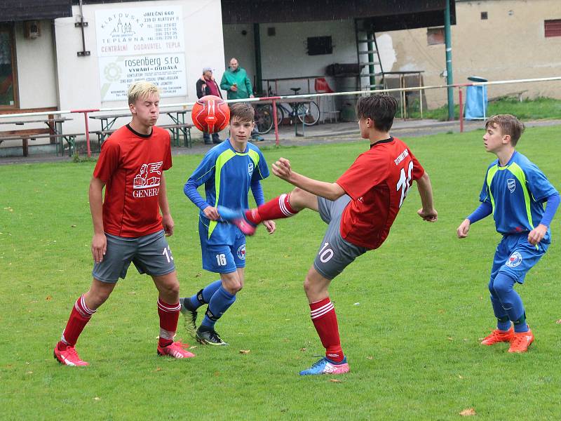 Fotbal, krajský přebor starších žáků: Luby - Tachov.