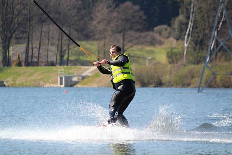 Wakepark v Hnačově.