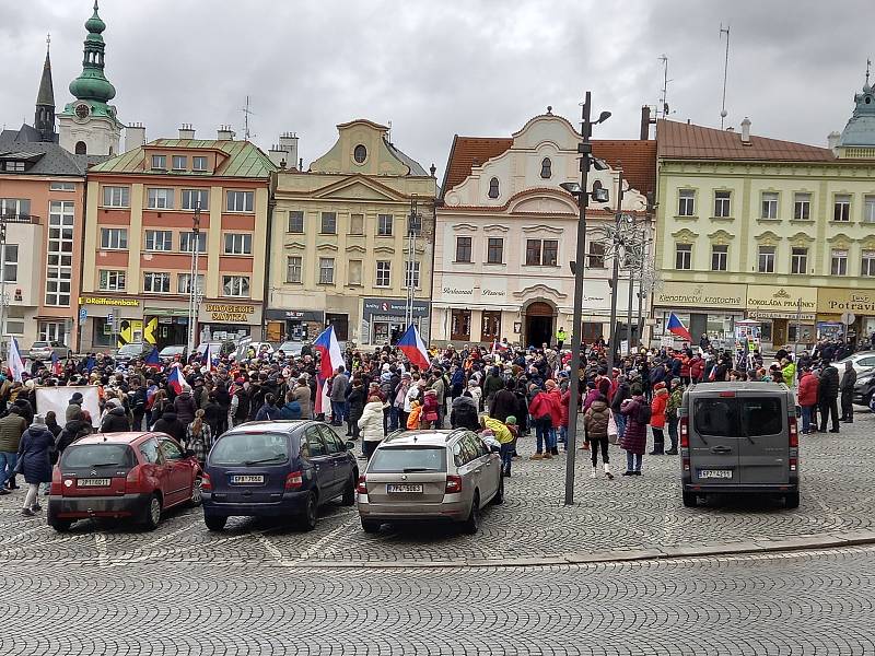 Demonstrace v Klatovech.
