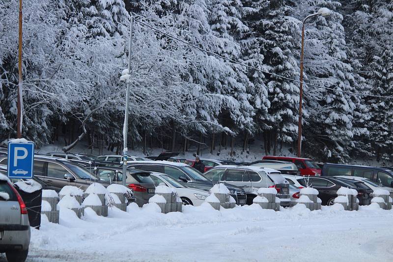 Šumava v sobotu 9. ledna.