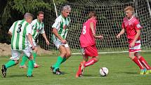 Fotbalisté TJ Sokol Měčín (na archivním snímku) porazili v pátém kole okresní III. třídy soupeře ze Železné Rudy vysoko 8:4.