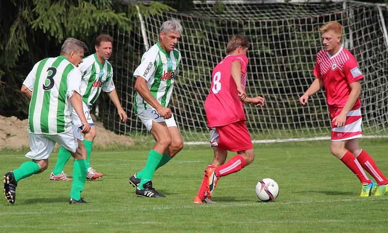 Fotbalisté TJ Sokol Měčín (na archivním snímku) porazili v pátém kole okresní III. třídy soupeře ze Železné Rudy vysoko 8:4.