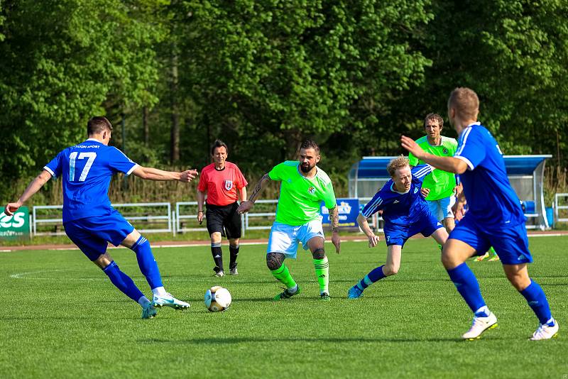 25. kolo I. A třídy: TJ Sušice (modří) - Bohemia Kaznějov 1:0.