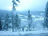 První sníh v Železné Rudě.