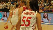 ME U20 v basketbalu: Česko (v bílém) vs. Rusko