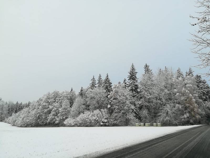 Sněhová nadílka ze Zámyšle.