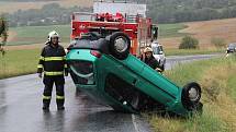 Dobrovolní hasiči ze Sušice měli nehodu u Hrádku.