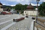 New square in Železná Ruda.