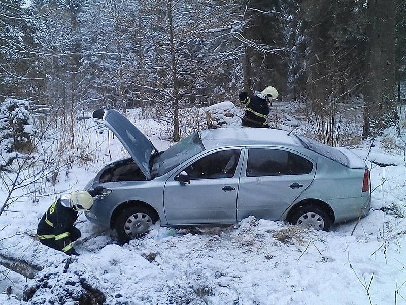 Dopravní nehoda u Rejštejna.