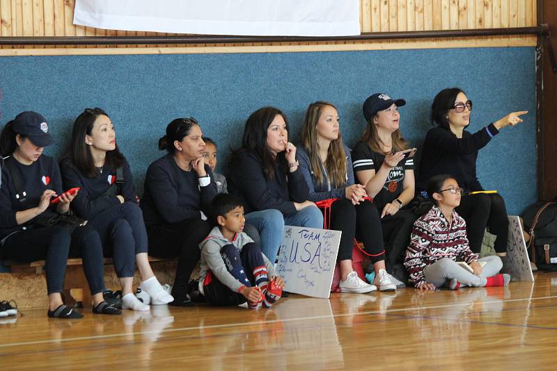 Zápas hochů U14 BK Klatovy - USA na Easter Cupu v Klatovech.