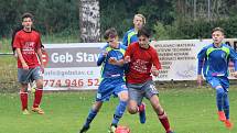 Fotbal, krajský přebor starších žáků: Luby - Tachov.