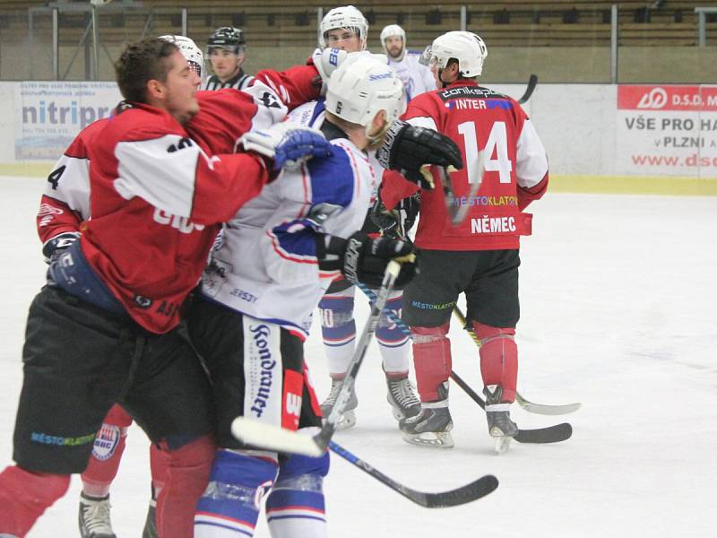 Přípravný zápas 2016: SHC Klatovy (červené dresy) - 1. EV Weiden 7:1