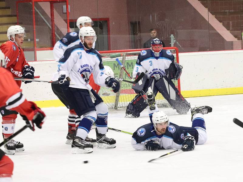 Přátelské hokejové utkání HC Klatovy - HC Škoda Plzeň (bílí).